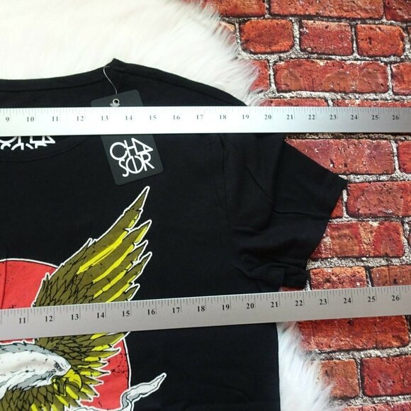 NWT Chaser Freedom Eagle T-Shirt Graphic Fearless Short Sleeves Biker L - Picture 12 of 12